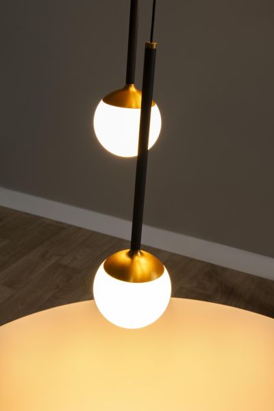 Lucide CALINA - Pendant light - Ø 41,9 cm - LED Dim. - CCT - 5x7,4W 2200K/3300K - With replaceable LED module - Black - Premium